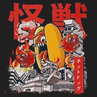 Kaiju Hot Dog Japanese Anime Monster Hotdog Hat thumb 2