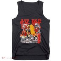Kaiju Hot Dog Japanese Anime Monster Hotdog Tank Top thumb 0
