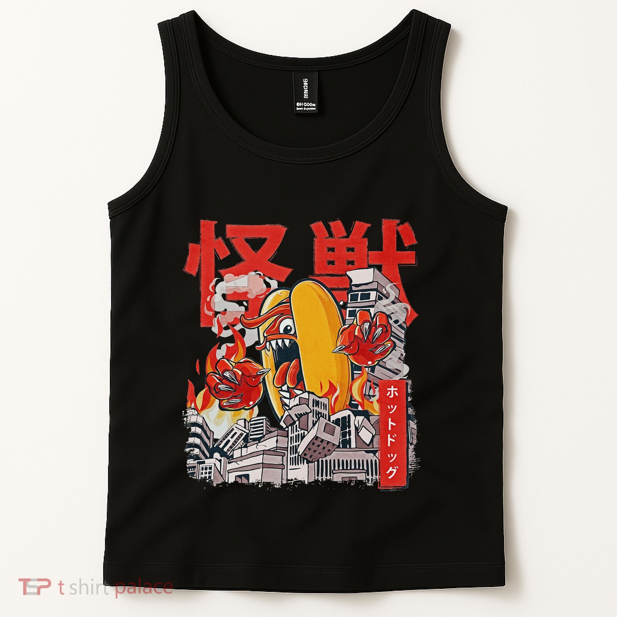 Kaiju Hot Dog Japanese Anime Monster Hotdog Tank Top