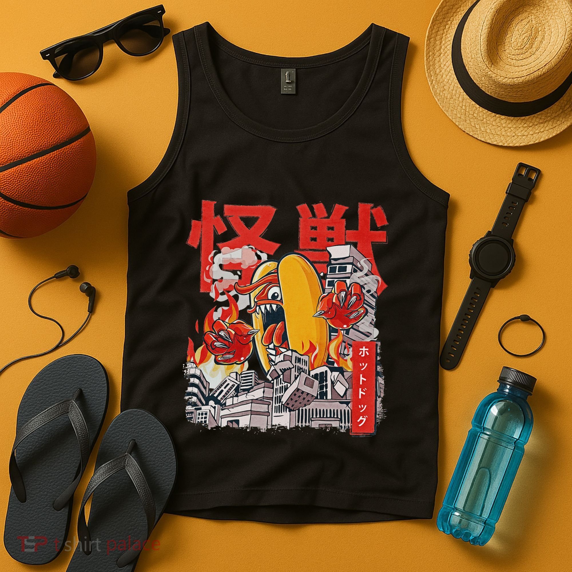 Kaiju Hot Dog Japanese Anime Monster Hotdog Tank Top