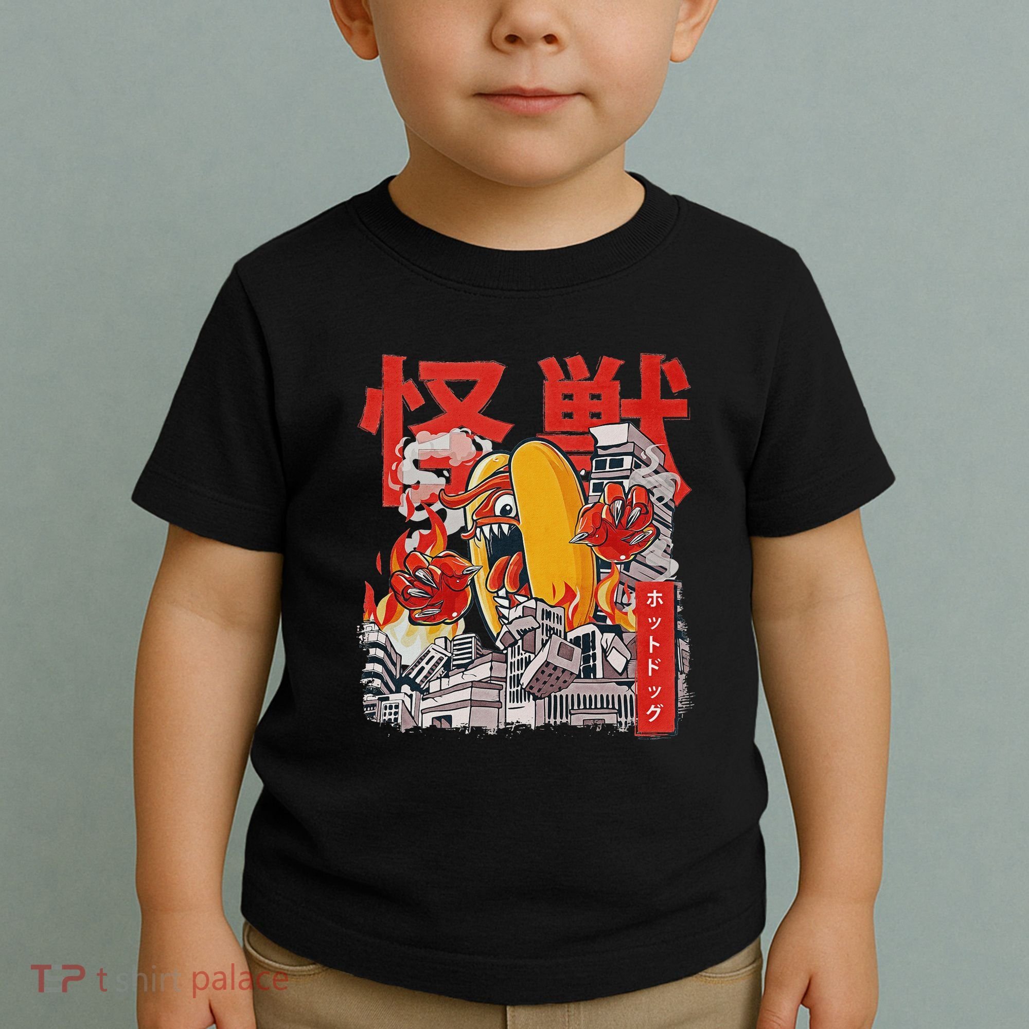 Kaiju Hot Dog Japanese Anime Monster Hotdog Toddler T-Shirt