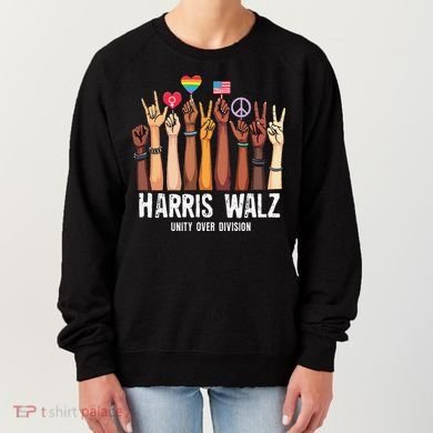 Kamala Harris Election Day Harris Walz Unity Over Division Women's Sweatshirt