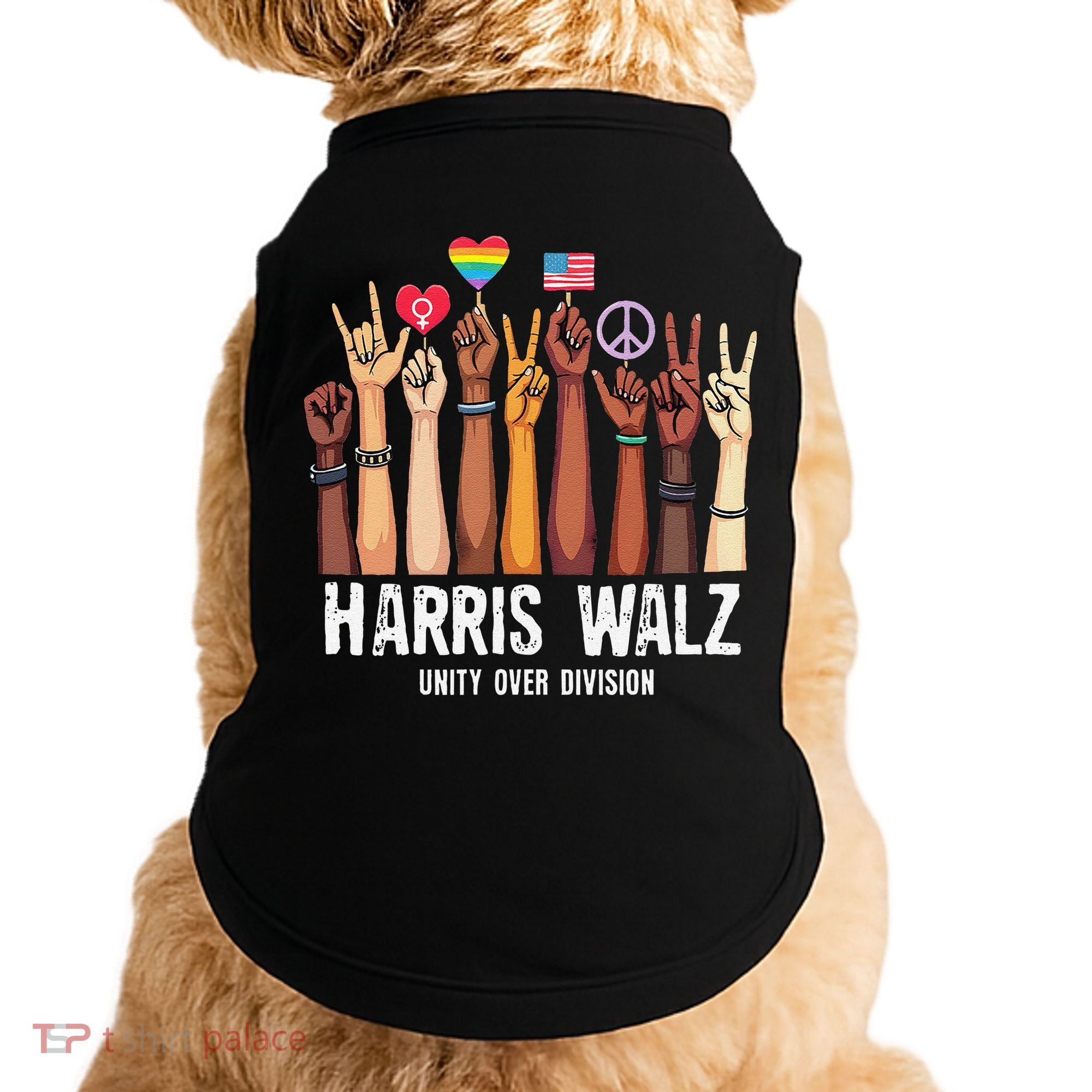 Kamala Harris Election Day Harris Walz Unity Over Division Doggie Tank