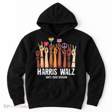 Kamala Harris Election Day Harris Walz Unity Over Division Hoodie