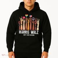 Kamala Harris Election Day Harris Walz Unity Over Division Hoodie thumb 2