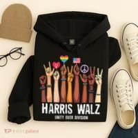 Kamala Harris Election Day Harris Walz Unity Over Division Hoodie thumb 4