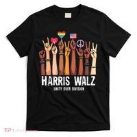 Kamala Harris Election Day Harris Walz Unity Over Division T-Shirt thumb 0