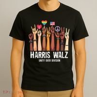 Kamala Harris Election Day Harris Walz Unity Over Division T-Shirt thumb 3