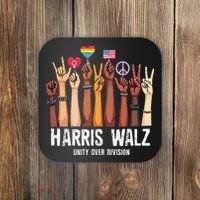 Kamala Harris Election Day Harris Walz Unity Over Division Coaster thumb 0