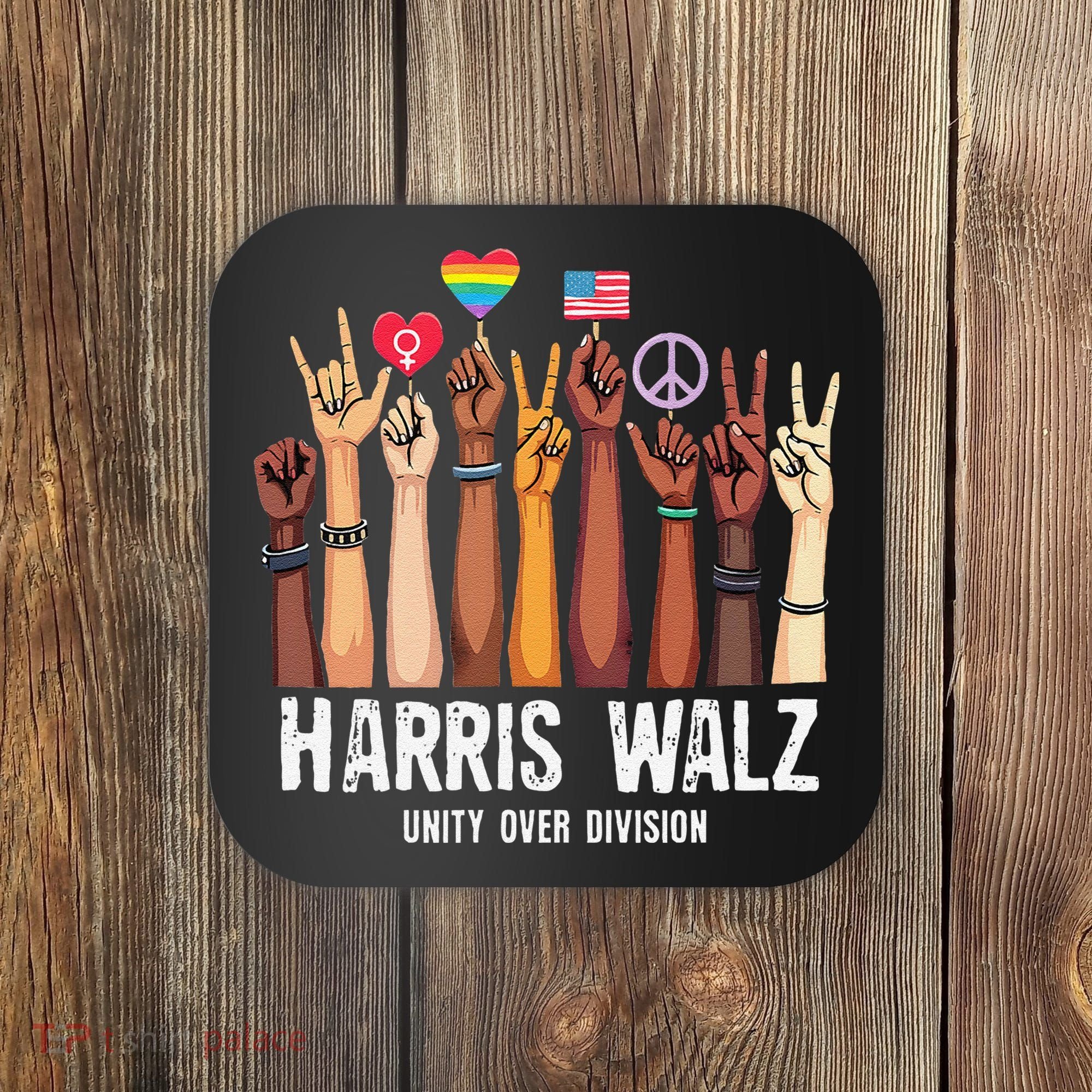 Kamala Harris Election Day Harris Walz Unity Over Division Coaster
