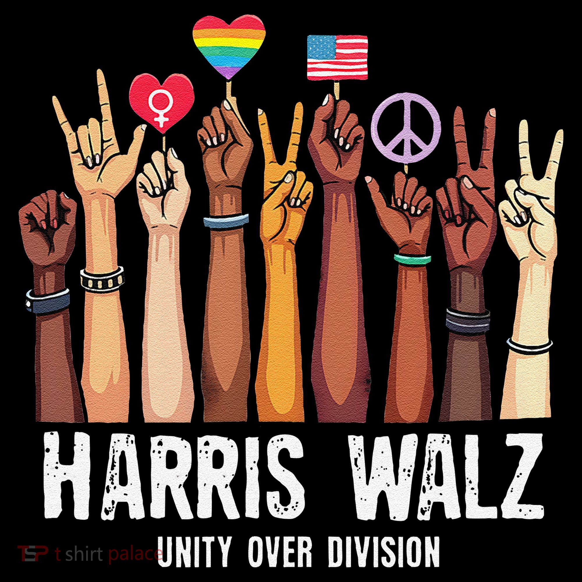 Kamala Harris Election Day Harris Walz Unity Over Division Women's Hoodie
