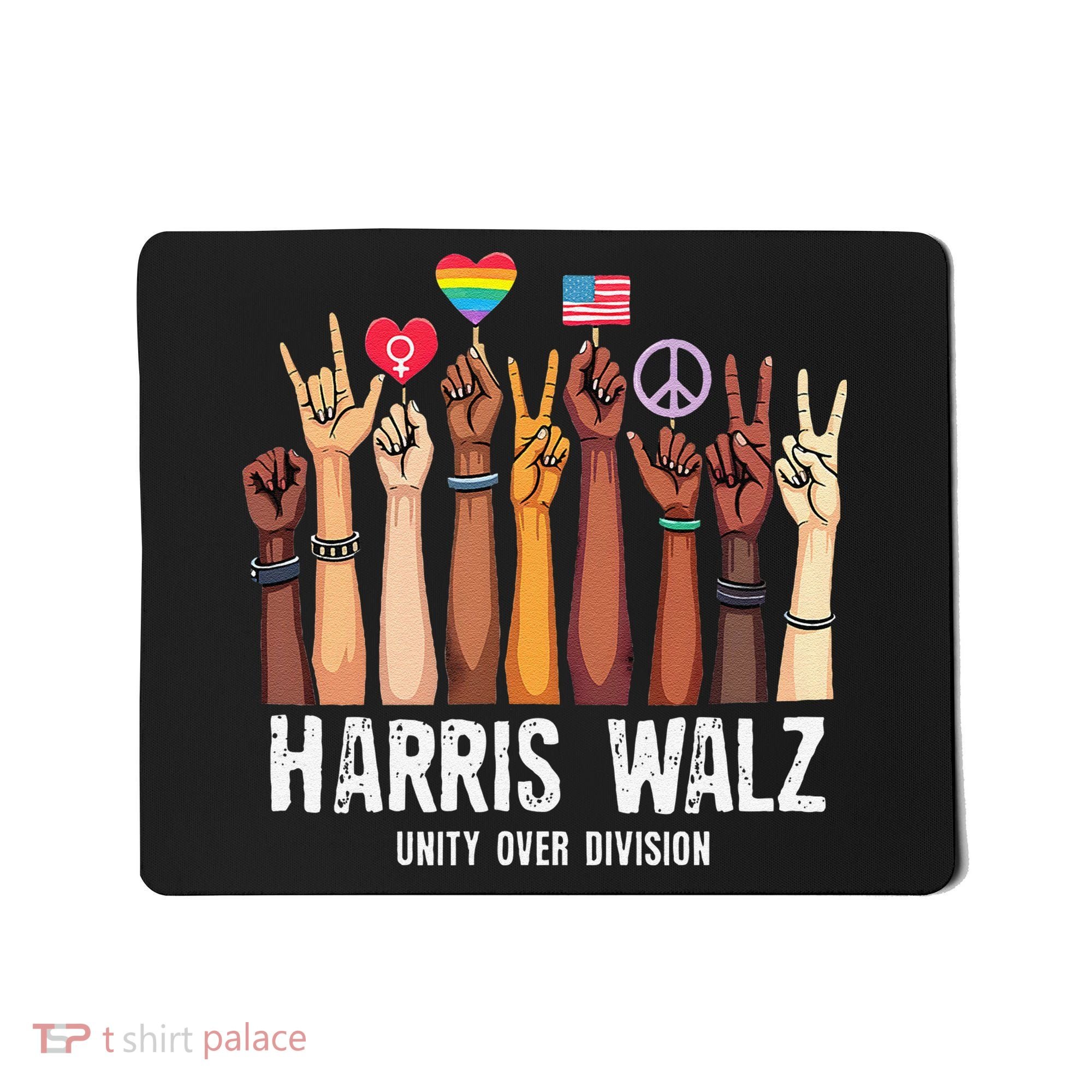 Kamala Harris Election Day Harris Walz Unity Over Division Mousepad