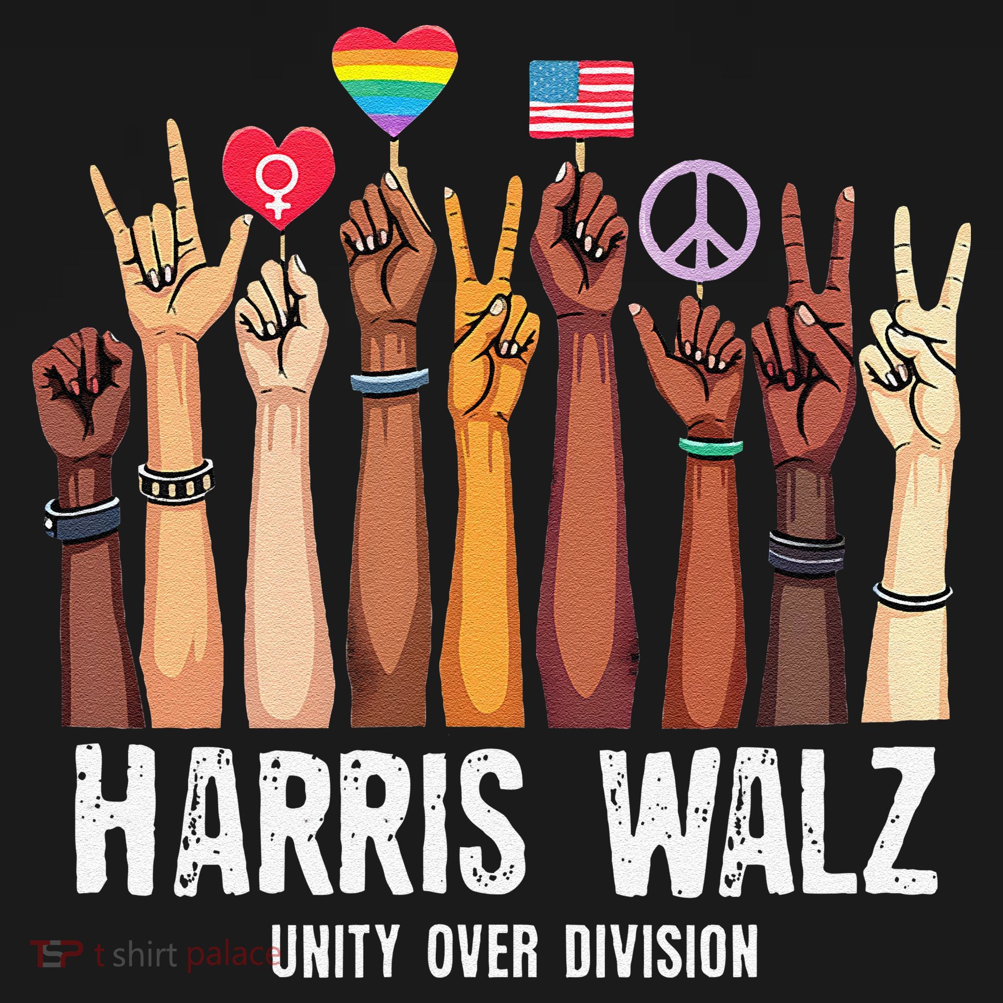 Kamala Harris Election Day Harris Walz Unity Over Division Baby Bodysuit