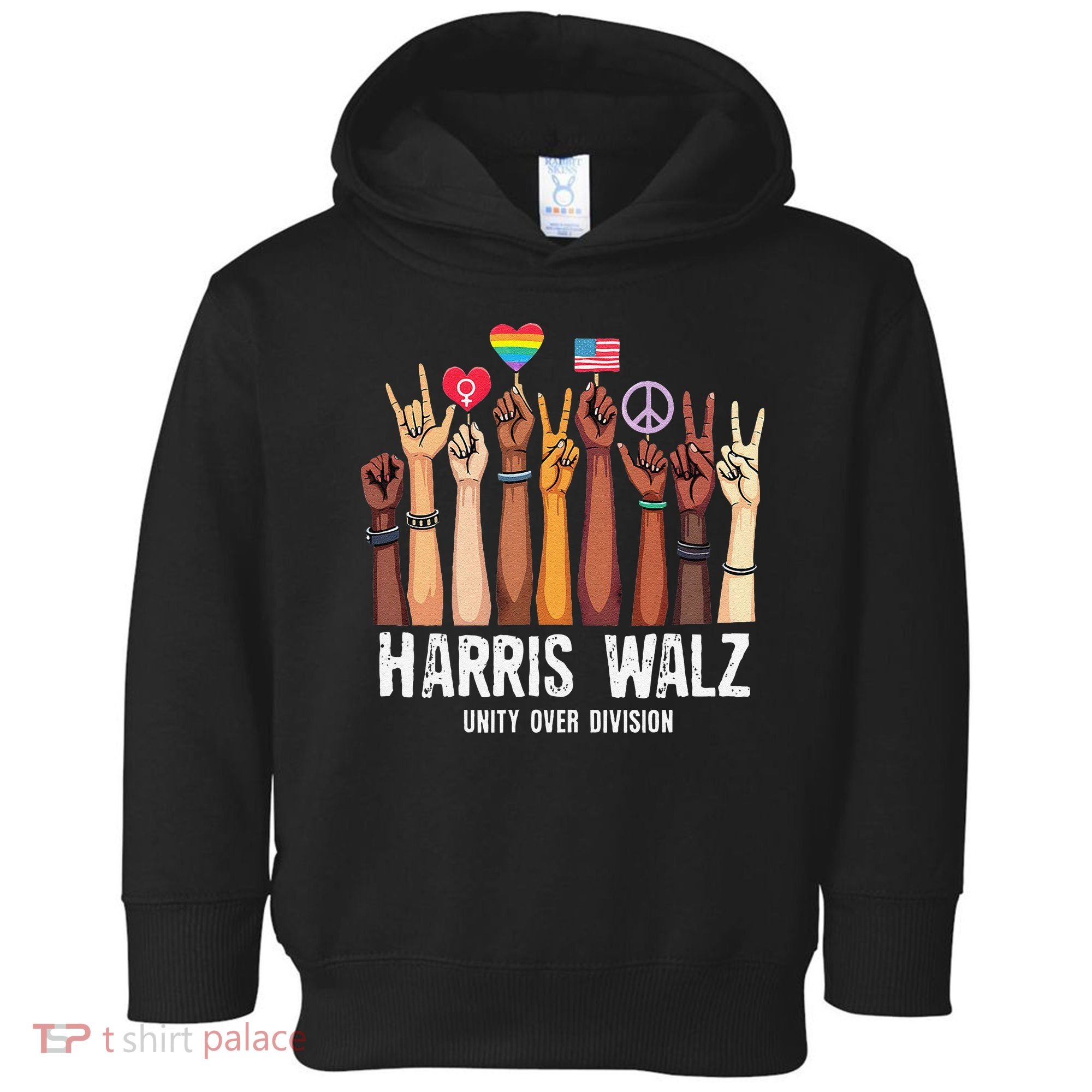 Kamala Harris Election Day Harris Walz Unity Over Division Toddler Hoodie