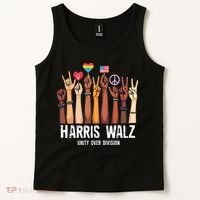 Kamala Harris Election Day Harris Walz Unity Over Division Tank Top thumb 2