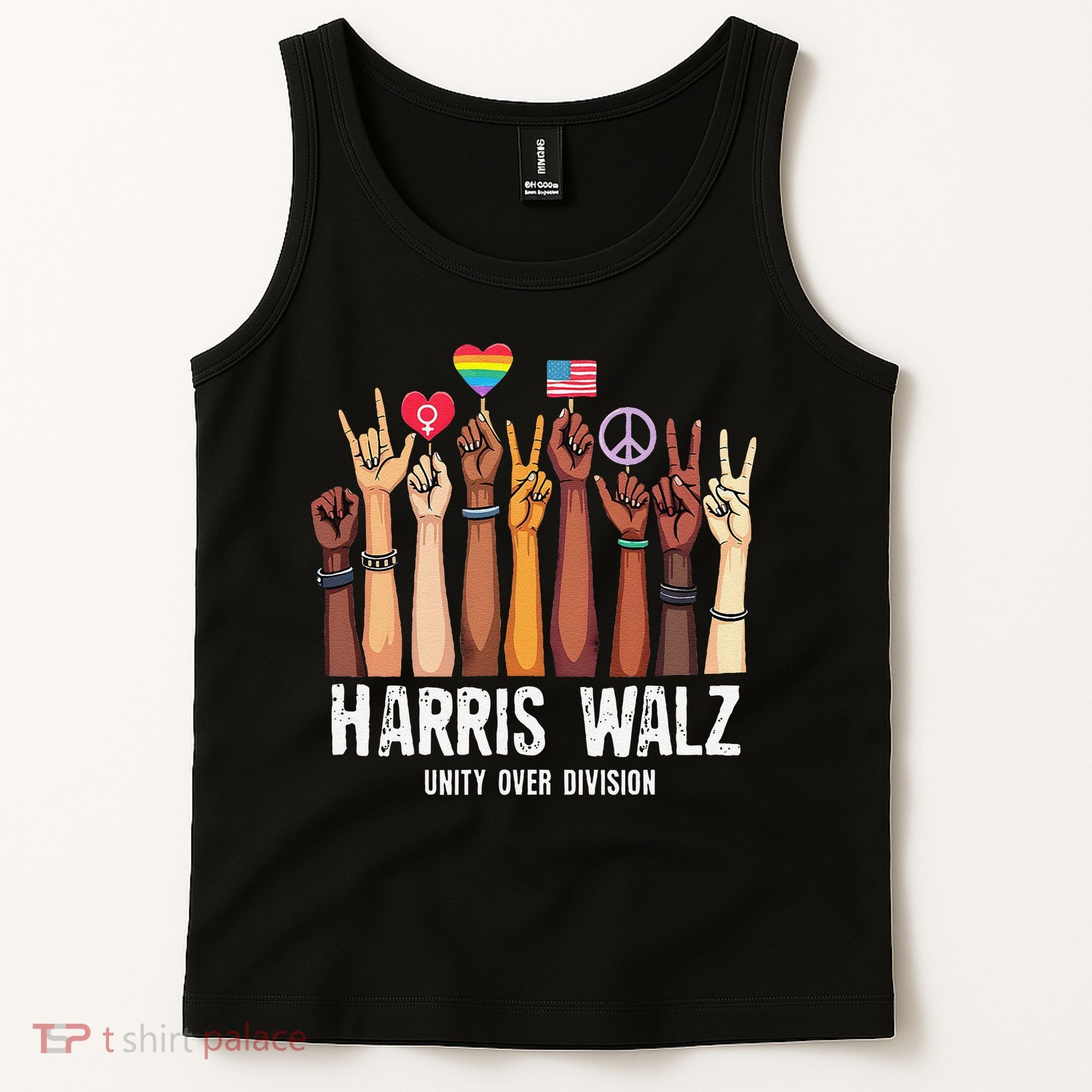 Kamala Harris Election Day Harris Walz Unity Over Division Tank Top