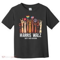 Kamala Harris Election Day Harris Walz Unity Over Division Toddler T-Shirt thumb 0