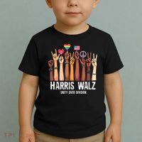 Kamala Harris Election Day Harris Walz Unity Over Division Toddler T-Shirt thumb 2