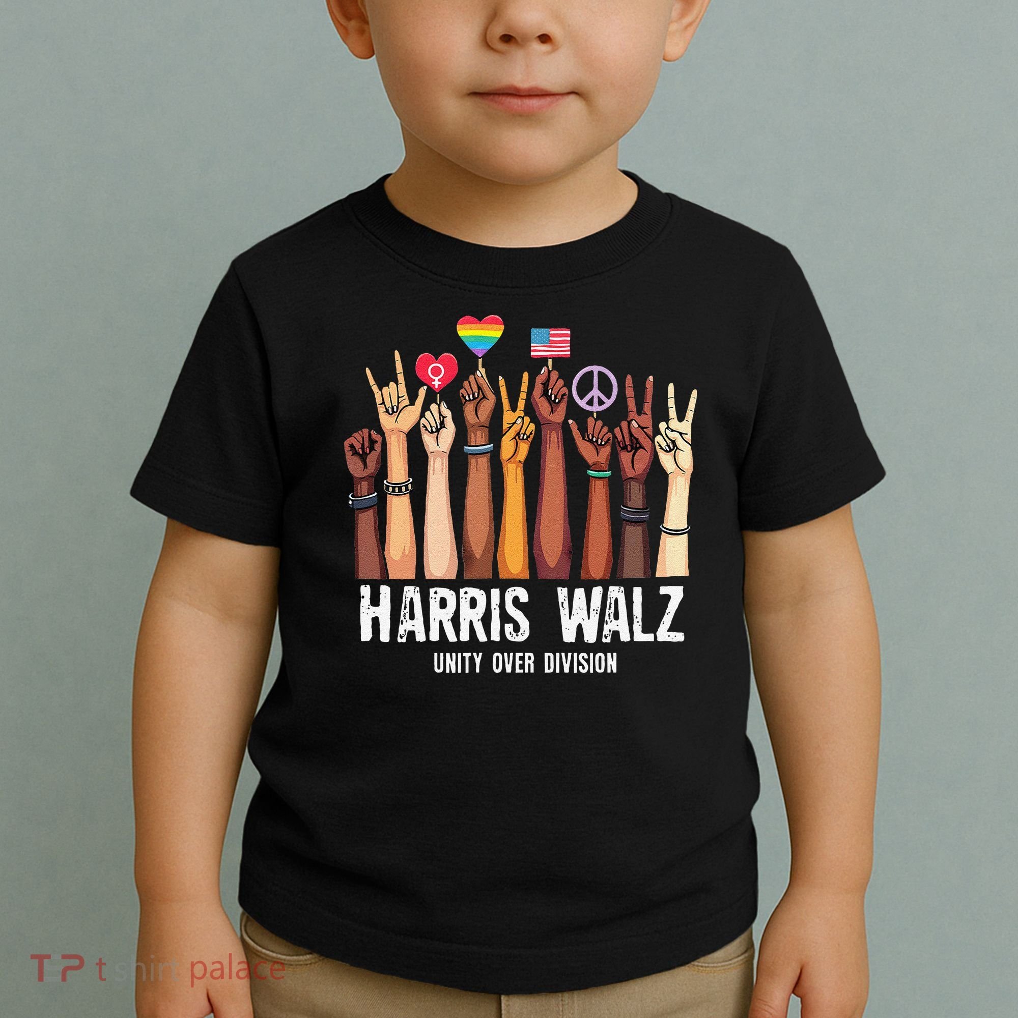 Kamala Harris Election Day Harris Walz Unity Over Division Toddler T-Shirt
