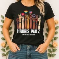 Kamala Harris Election Day Harris Walz Unity Over Division Women's T-Shirt thumb 2