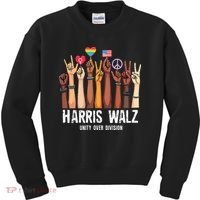 Kamala Harris Election Day Harris Walz Unity Over Division Kids Sweatshirt thumb 0