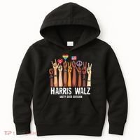 Kamala Harris Election Day Harris Walz Unity Over Division Kids Hoodie thumb 0