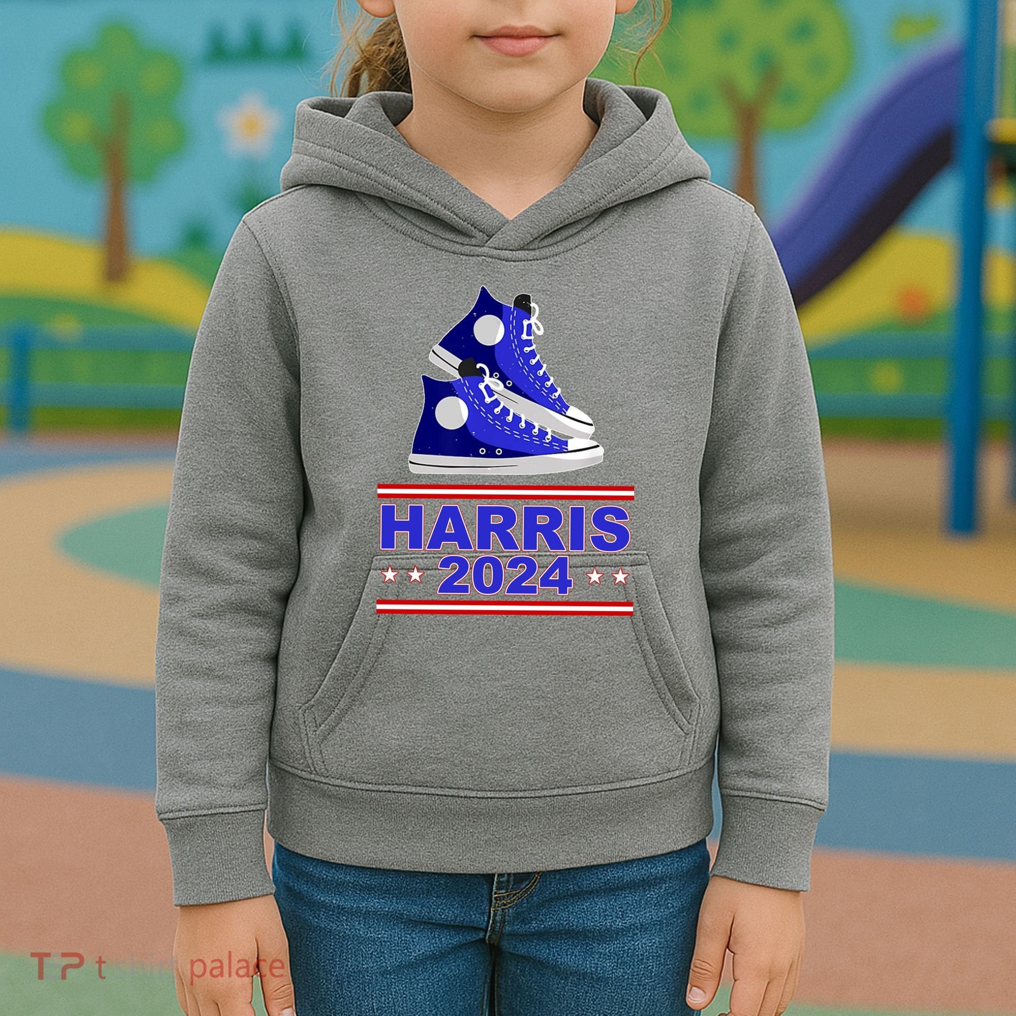 Kamala Harris Election Sneakers 2024 Kids Hoodie