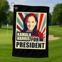 Kamala Harris For President 2024 Democrats Golf Towel thumb 1
