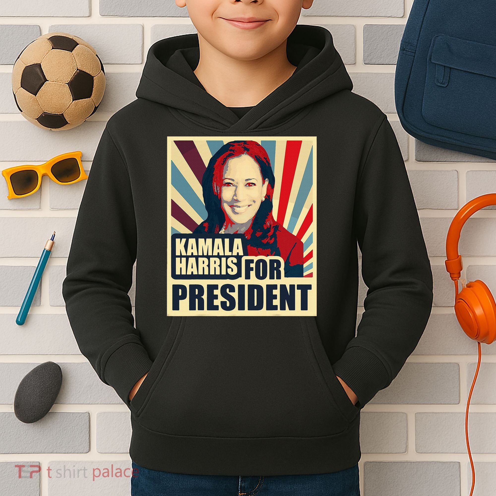 Kamala Harris For President 2024 Democrats Kids Hoodie