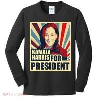 Kamala Harris For President 2024 Democrats Kids Long Sleeve Shirt thumb 0