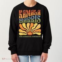 Kamala Harris For A Brighter Tomorrow 2024 Boho Aesthetic Gift Women's Sweatshirt thumb 0