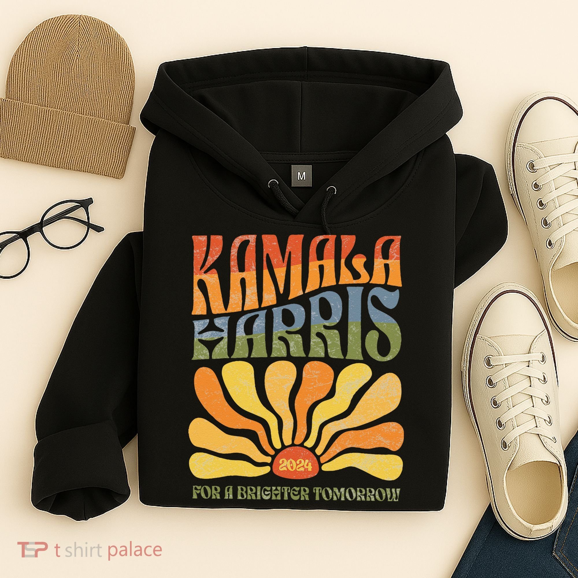 Kamala Harris For A Brighter Tomorrow 2024 Boho Aesthetic Gift Hoodie