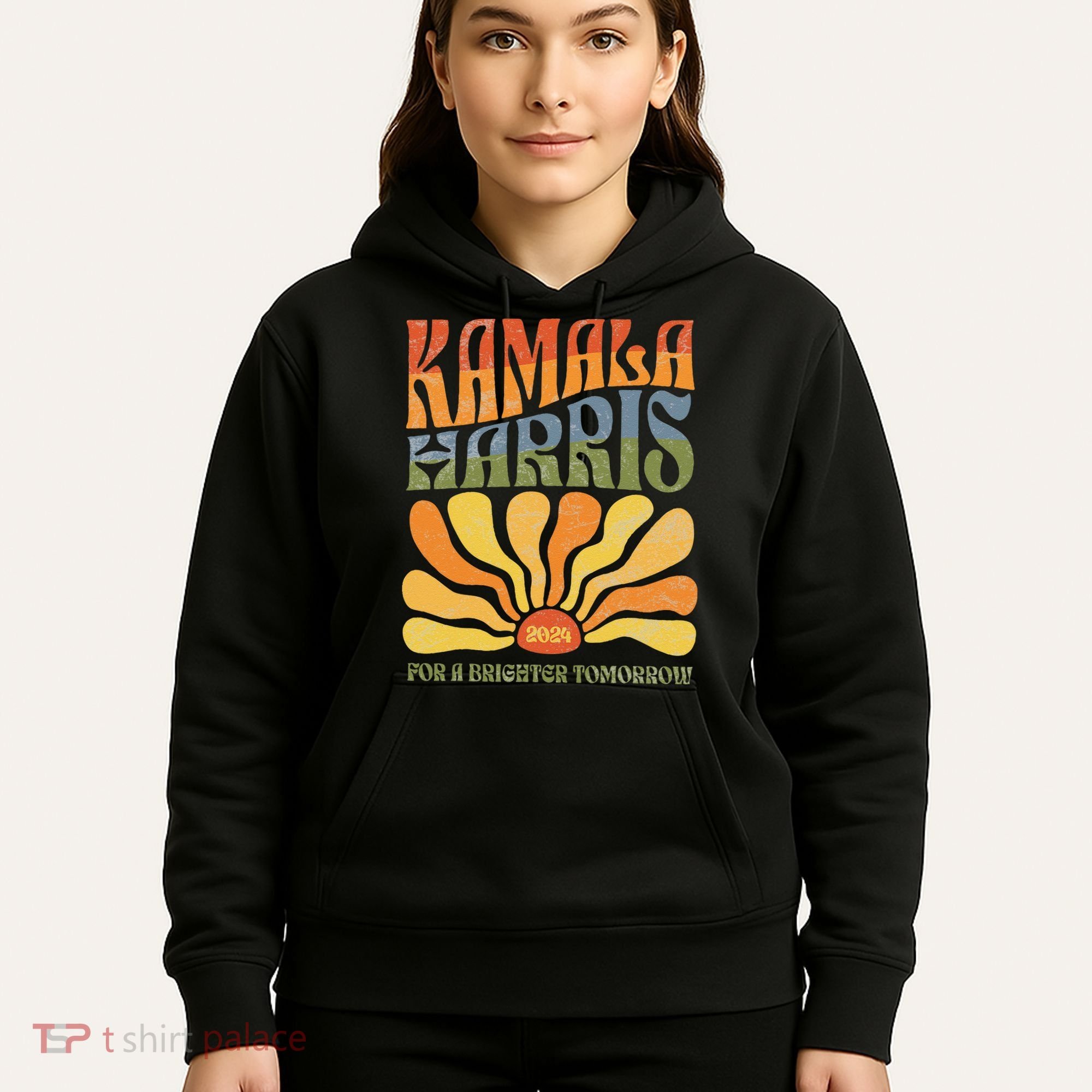 Kamala Harris For A Brighter Tomorrow 2024 Boho Aesthetic Gift Hoodie