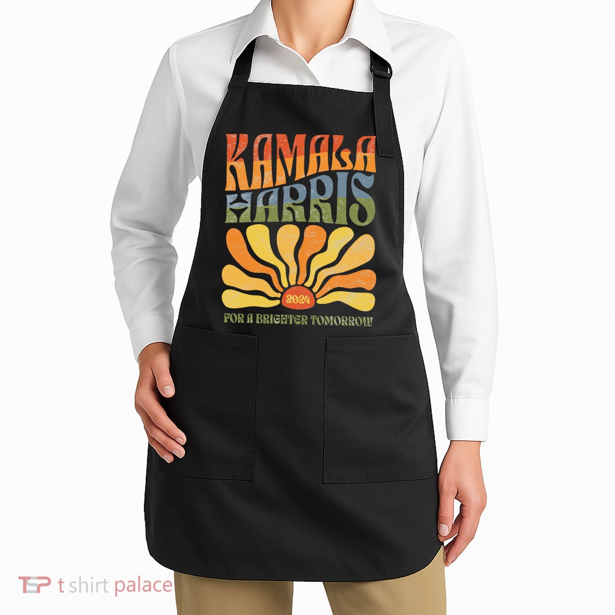 Kamala Harris For A Brighter Tomorrow 2024 Boho Aesthetic Gift Apron