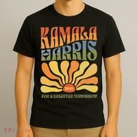 Kamala Harris For A Brighter Tomorrow 2024 Boho Aesthetic Gift T-Shirt thumb 3