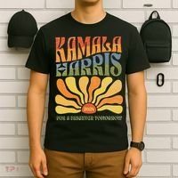 Kamala Harris For A Brighter Tomorrow 2024 Boho Aesthetic Gift T-Shirt thumb 6