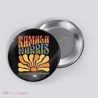 Kamala Harris For A Brighter Tomorrow 2024 Boho Aesthetic Gift Button thumb 0