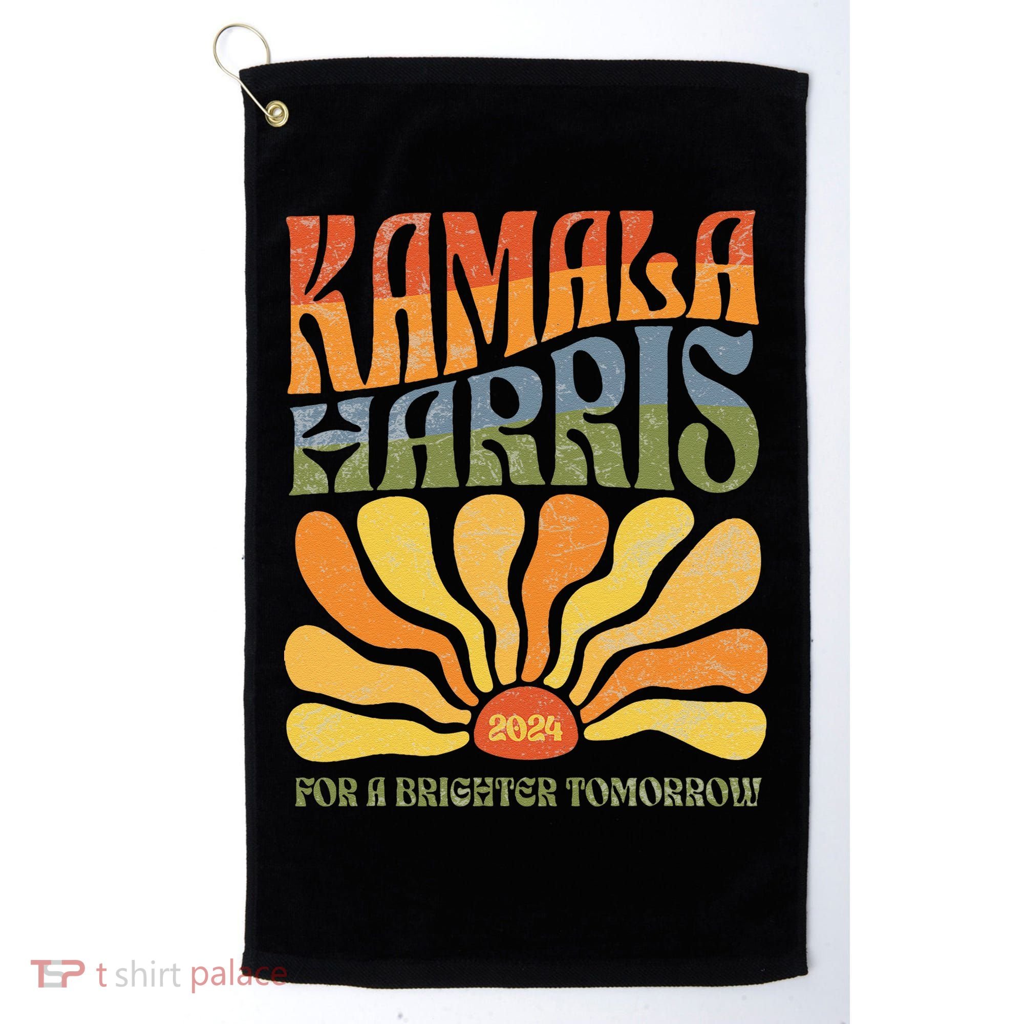Kamala Harris For A Brighter Tomorrow 2024 Boho Aesthetic Gift Golf Towel