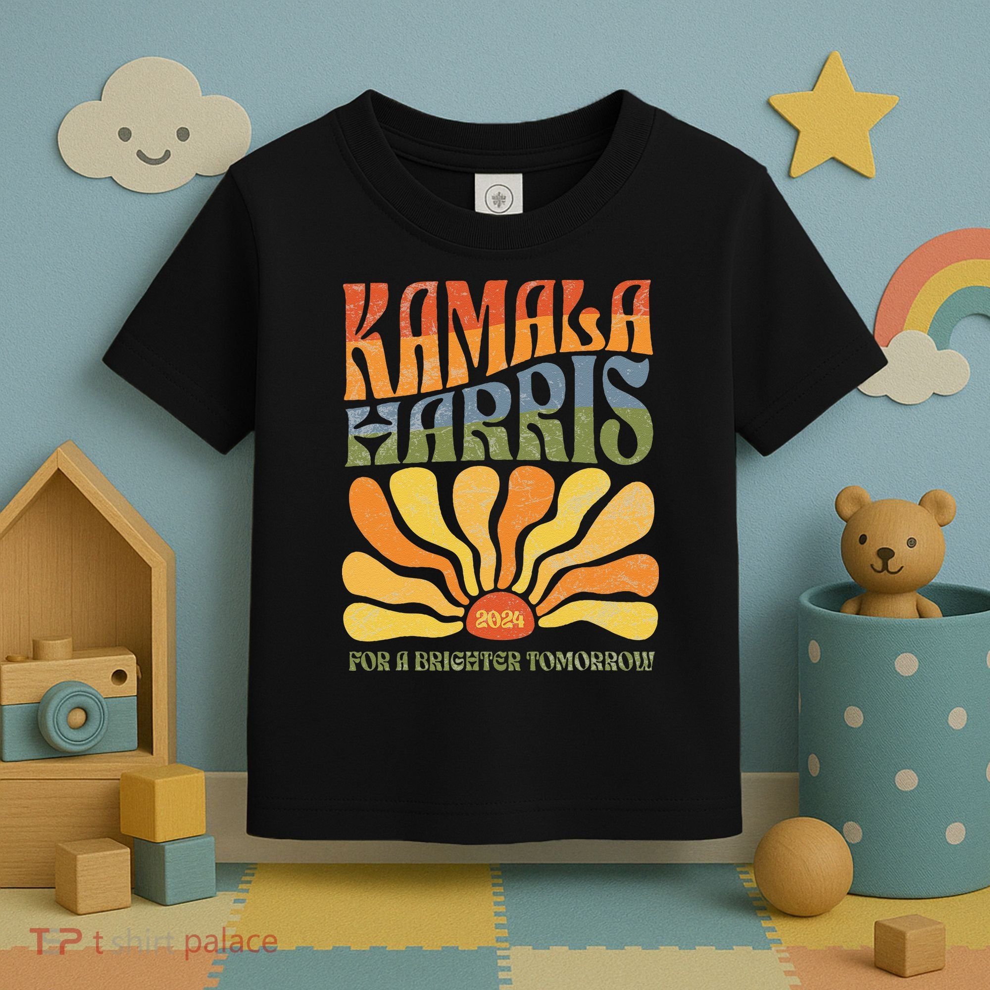 Kamala Harris For A Brighter Tomorrow 2024 Boho Aesthetic Gift Toddler T-Shirt