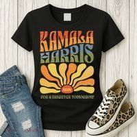Kamala Harris For A Brighter Tomorrow 2024 Boho Aesthetic Gift Women's T-Shirt thumb 3