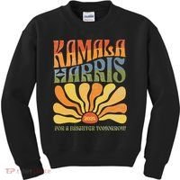 Kamala Harris For A Brighter Tomorrow 2024 Boho Aesthetic Gift Kids Sweatshirt thumb 0
