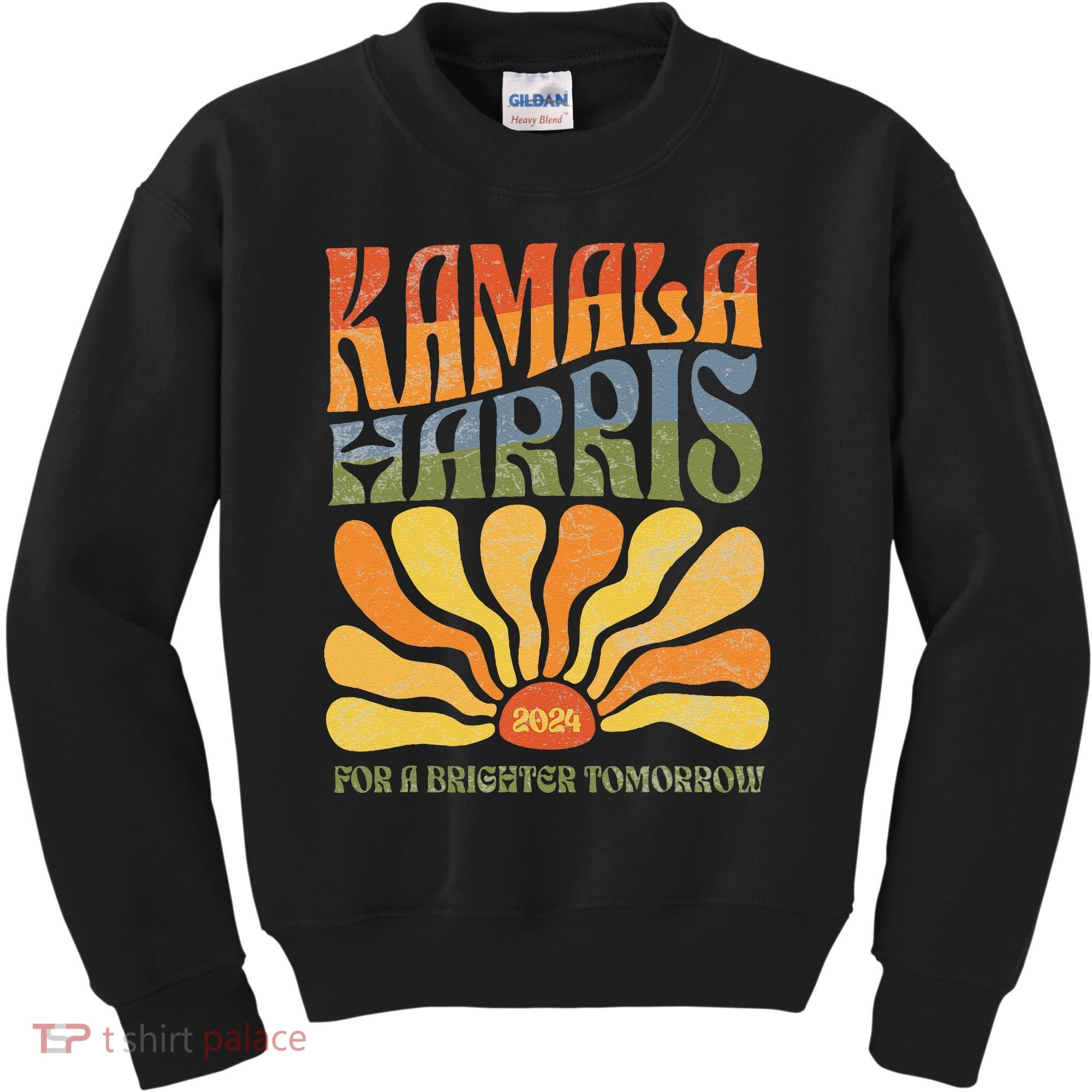 Kamala Harris For A Brighter Tomorrow 2024 Boho Aesthetic Gift Kids Sweatshirt