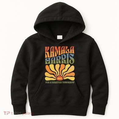 Kamala Harris For A Brighter Tomorrow 2024 Boho Aesthetic Gift Kids Hoodie