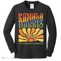 Kamala Harris For A Brighter Tomorrow 2024 Boho Aesthetic Gift Kids Long Sleeve Shirt thumb 0