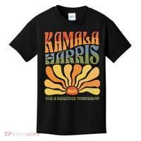 Kamala Harris For A Brighter Tomorrow 2024 Boho Aesthetic Gift Kids T-Shirt thumb 0