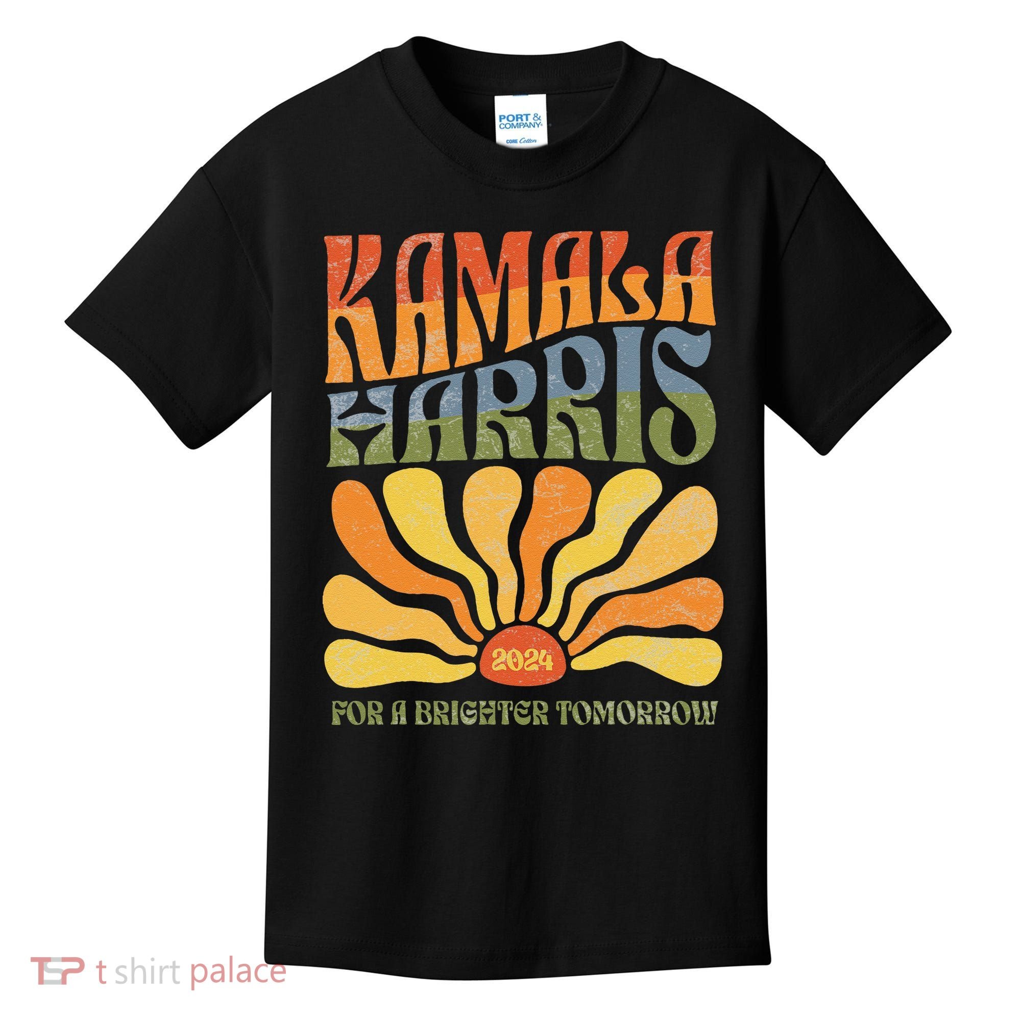 Kamala Harris For A Brighter Tomorrow 2024 Boho Aesthetic Gift Kids T-Shirt