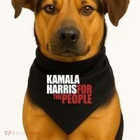 Kamala Harris For The People Political USA-Made Doggie Bandana thumb 1