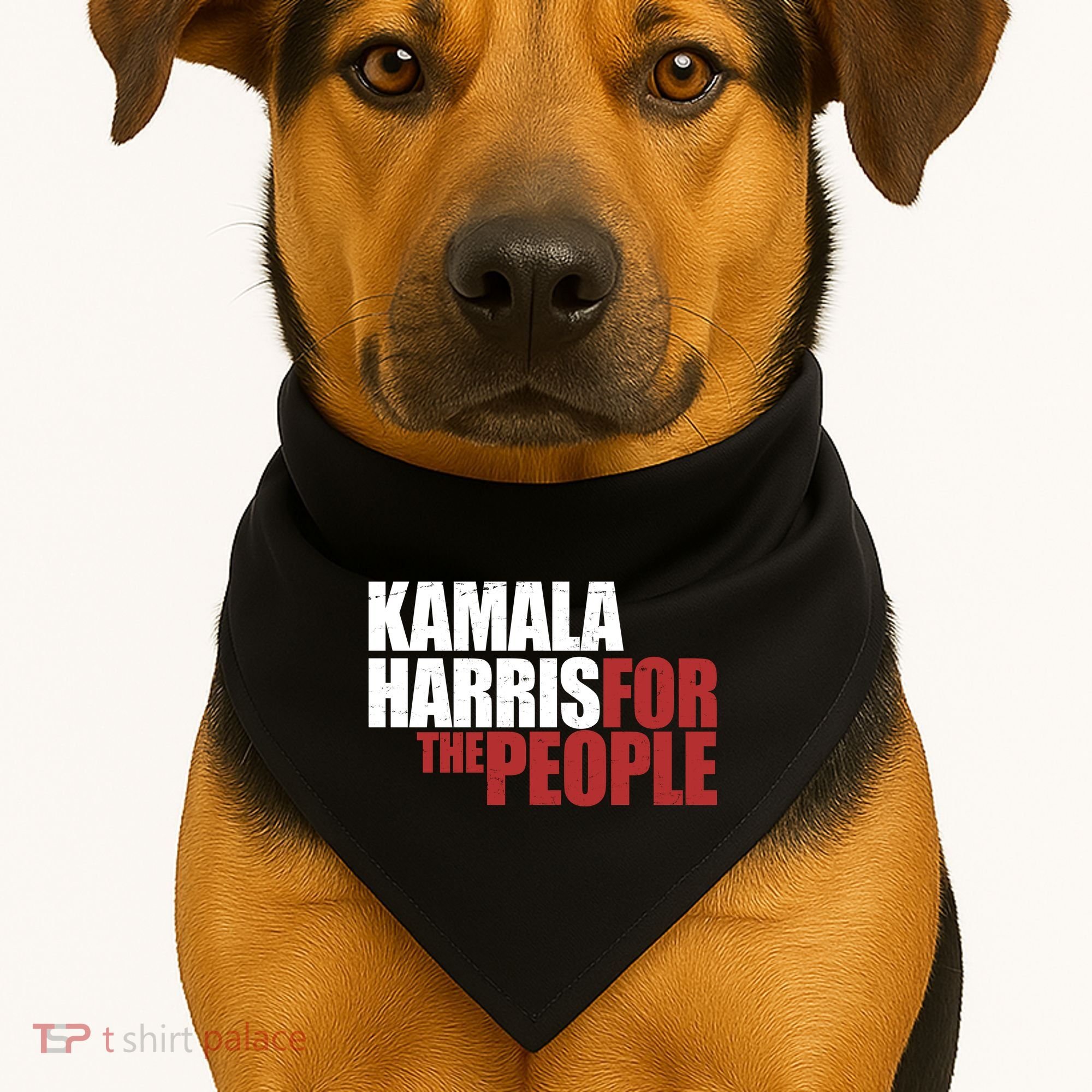 Kamala Harris For The People Political USA-Made Doggie Bandana
