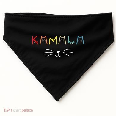 Kamala Harris Funny Cat Lettering Positive Gift USA-Made Doggie Bandana