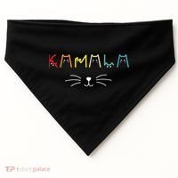 Kamala Harris Funny Cat Lettering Positive Gift USA-Made Doggie Bandana thumb 0